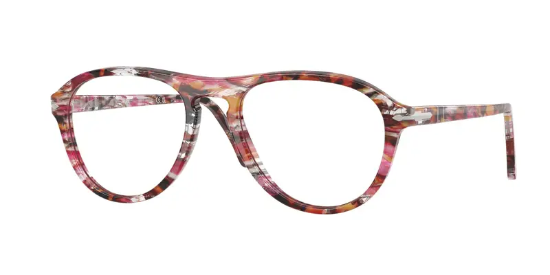 Persol Unisex PO3371V LYNN 1220 Montature da vista Acetato Multi-colore Trasparente Pilot Normale