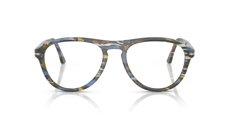 Persol Unisex PO3371V LYNN 1222 Montature da vista Acetato Multi-colore Trasparente Pilot Normale miniatura 2