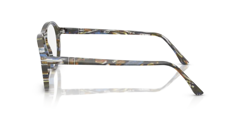 Persol Unisex PO3371V LYNN 1222 Montature da vista Acetato Multi-colore Trasparente Pilot Normale miniatura 3