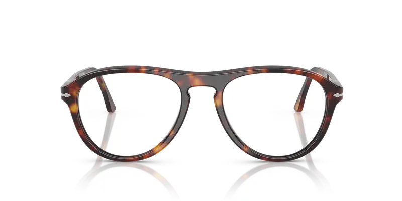 Persol Unisex PO3371V LYNN 24 Montature da vista Acetato Tartaruga Trasparente Pilot Normale miniatura 2