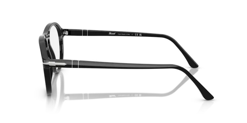 Persol Unisex PO3371V LYNN 95 Montature da vista Acetato Nero Trasparente Pilot Normale miniatura 3