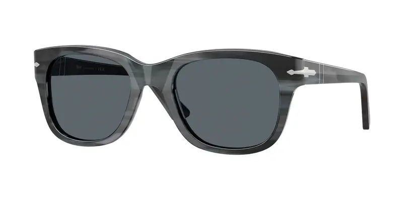 Persol Unisex PO3372S  1224R5 Occhiali da sole Acetato Grigio Blu Squadrata Normale