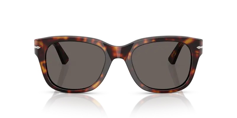 Persol Unisex PO3372S 24/B1 Occhiali da sole Acetato Tartaruga Grigio Squadrata Normale miniatura 2