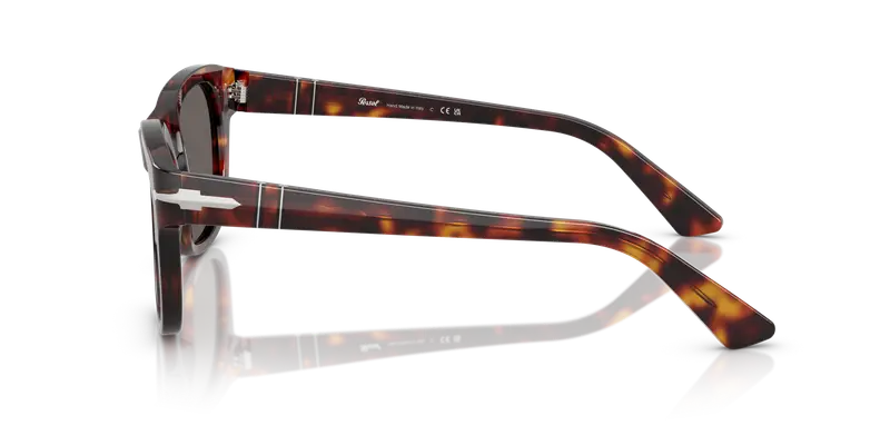 Persol Unisex PO3372S 24/B1 Occhiali da sole Acetato Tartaruga Grigio Squadrata Normale miniatura 3