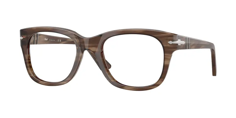 Persol Unisex PO3372V  1208 Montature da vista Acetato Tartaruga Trasparente Squadrata Normale