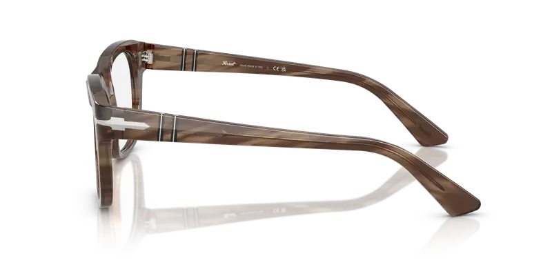 Persol Unisex PO3372V 1208 Montature da vista Acetato Tartaruga Trasparente Squadrata Normale miniatura 3