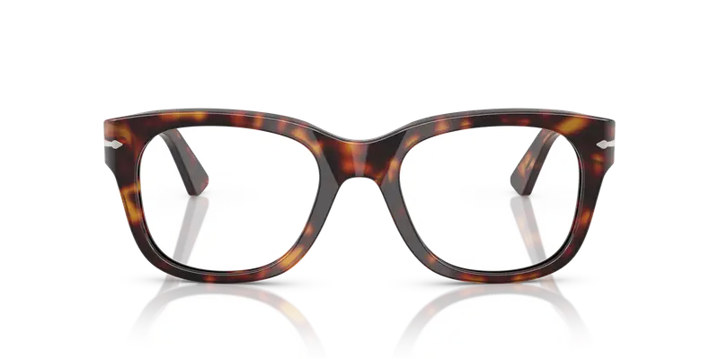 Persol Unisex PO3372V 24 Montature da vista Acetato Tartaruga Trasparente Squadrata Normale miniatura 2