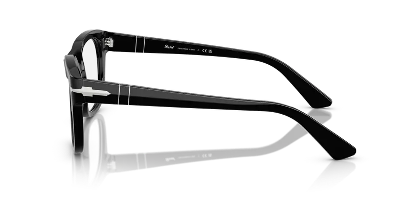 Persol Unisex PO3372V 95 Montature da vista Acetato Nero Trasparente Squadrata Normale miniatura 3