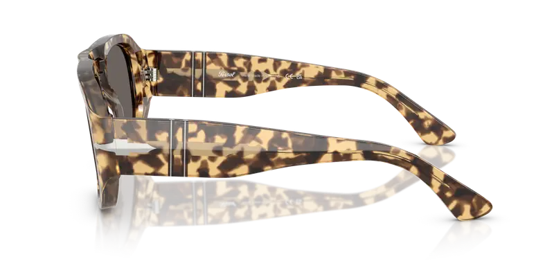 Persol Unisex PO3373S VINCENT 1056B1 Occhiali da sole Acetato Marrone Grigio Pilot Normale miniatura 3