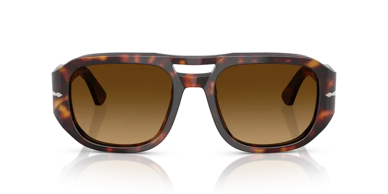 Persol Unisex PO3373S VINCENT 24/85 Occhiali da sole Acetato Tartaruga Marrone Pilot Normale Sfumato miniatura 2