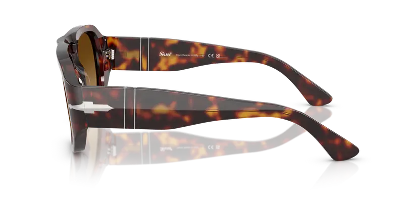 Persol Unisex PO3373S VINCENT 24/85 Occhiali da sole Acetato Tartaruga Marrone Pilot Normale Sfumato miniatura 3