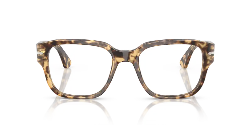 Persol Unisex PO3374V 1056 Montature da vista Acetato Marrone Trasparente Squadrata Normale miniatura 2