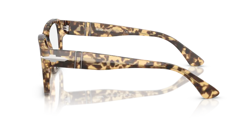 Persol Unisex PO3374V 1056 Montature da vista Acetato Marrone Trasparente Squadrata Normale miniatura 3