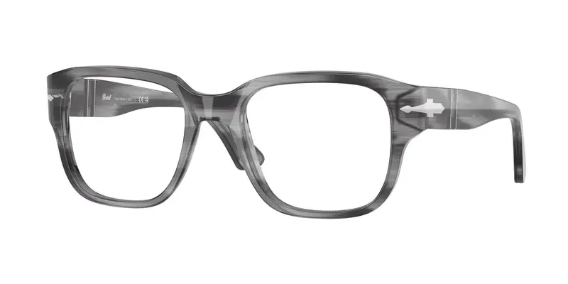 Persol Unisex PO3374V  1192 Montature da vista Acetato Grigio Trasparente Squadrata Normale