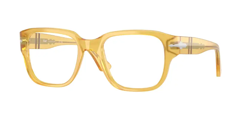Persol Unisex PO3374V  204 Montature da vista Acetato Giallo Trasparente Squadrata Normale