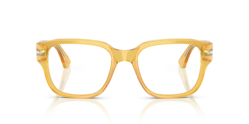 Persol Unisex PO3374V 204 Montature da vista Acetato Giallo Trasparente Squadrata Normale miniatura 2