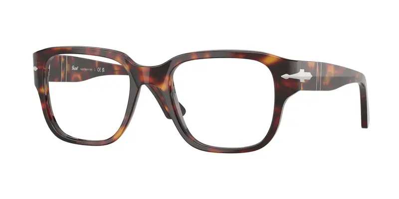 Persol Unisex PO3374V  24 Montature da vista Acetato Tartaruga Trasparente Squadrata Normale
