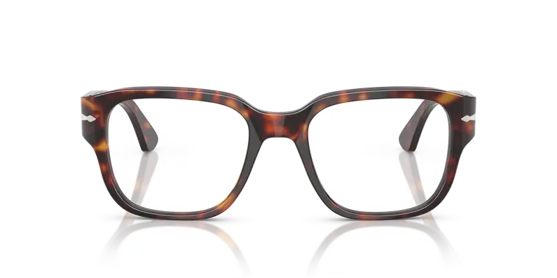 Persol Unisex PO3374V 24 Montature da vista Acetato Tartaruga Trasparente Squadrata Normale miniatura 2