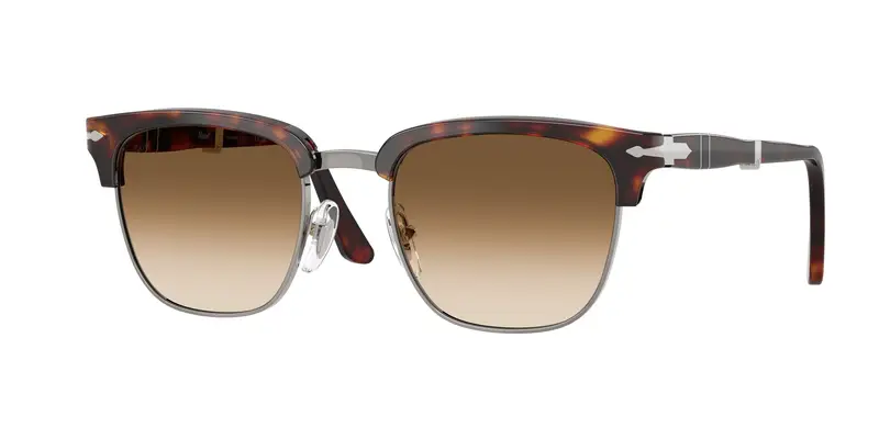 Persol Unisex PO3375S  24/51 Occhiali da sole Acetato Tartaruga Marrone Squadrata Normale Sfumato