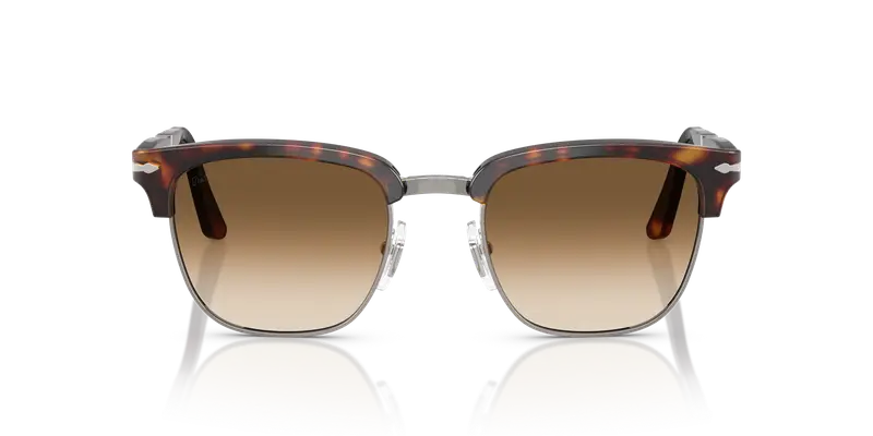Persol Unisex PO3375S 24/51 Occhiali da sole Acetato Tartaruga Marrone Squadrata Normale Sfumato miniatura 2