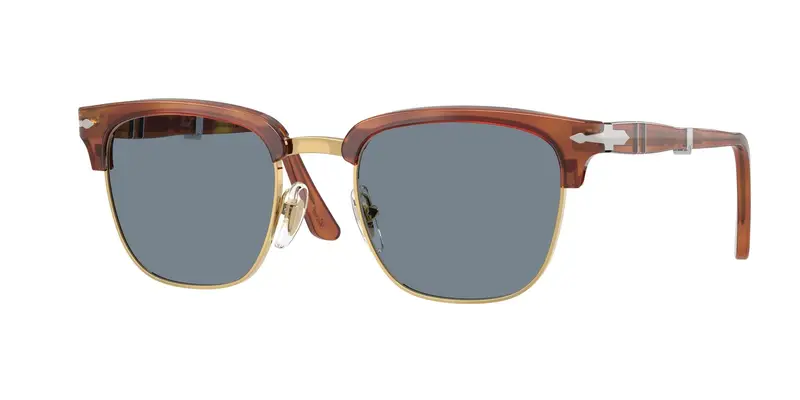 Persol Unisex PO3375S  96/56 Occhiali da sole Acetato Marrone Blu Squadrata Normale