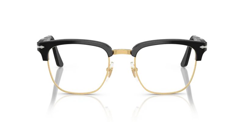 Persol Unisex PO3375V 1225 Montature da vista Acetato Nero Trasparente Squadrata Normale miniatura 2