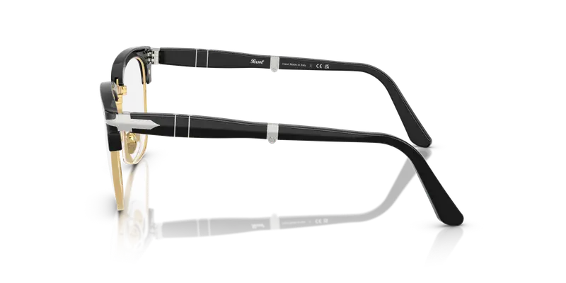 Persol Unisex PO3375V 1225 Montature da vista Acetato Nero Trasparente Squadrata Normale miniatura 3