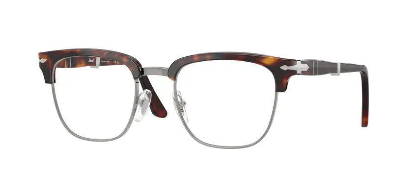 Persol Unisex PO3375V  24 Montature da vista Acetato Tartaruga Trasparente Squadrata Normale