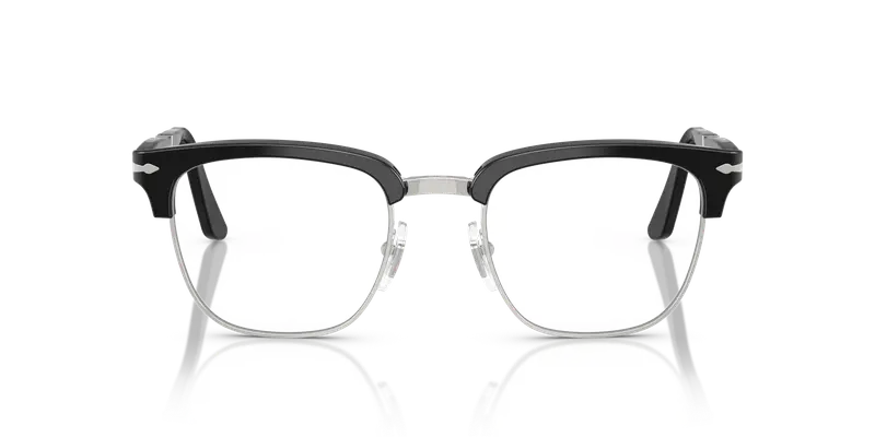 Persol Unisex PO3375V 95 Montature da vista Acetato Nero Trasparente Squadrata Normale miniatura 2