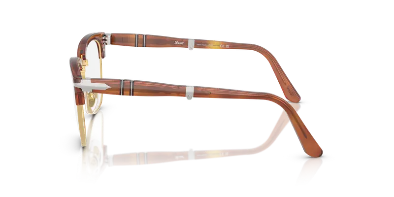 Persol Unisex PO3375V 96 Montature da vista Acetato Marrone Trasparente Squadrata Normale miniatura 3