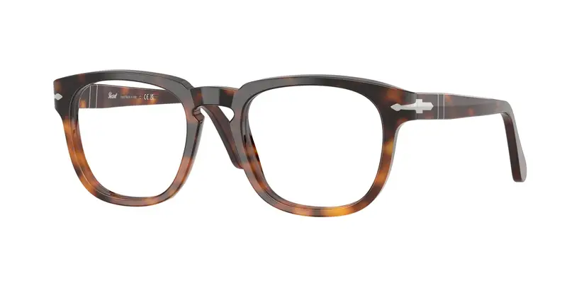 Persol Unisex PO3376V  1160 Montature da vista Acetato Marrone Trasparente Squadrata Normale