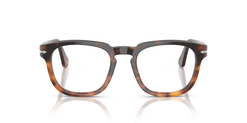Persol Unisex PO3376V 1160 Montature da vista Acetato Marrone Trasparente Squadrata Normale miniatura 2