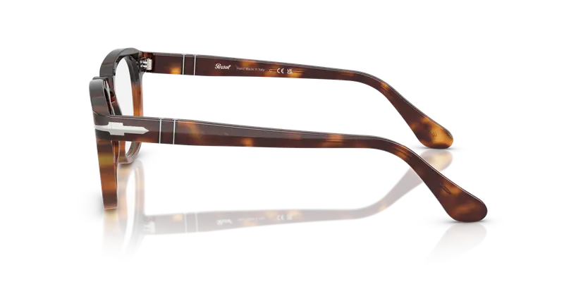 Persol Unisex PO3376V 1160 Montature da vista Acetato Marrone Trasparente Squadrata Normale miniatura 3