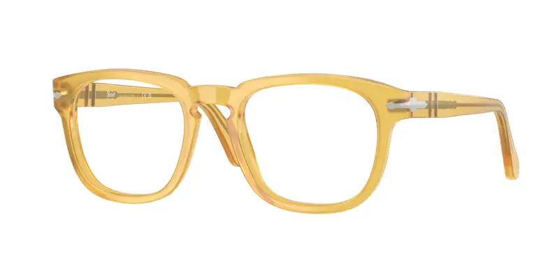 Persol Unisex PO3376V  204 Montature da vista Acetato Giallo Trasparente Squadrata Normale