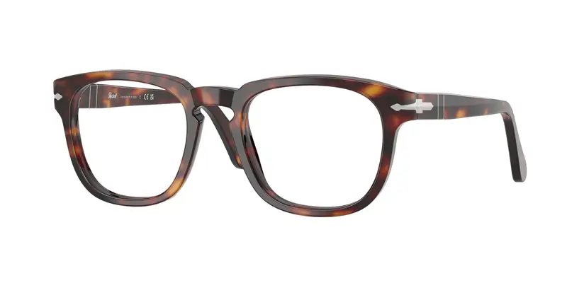Persol Unisex PO3376V  24 Montature da vista Acetato Tartaruga Trasparente Squadrata Normale
