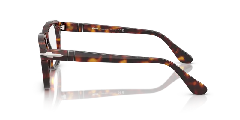 Persol Unisex PO3376V 24 Montature da vista Acetato Tartaruga Trasparente Squadrata Normale miniatura 3