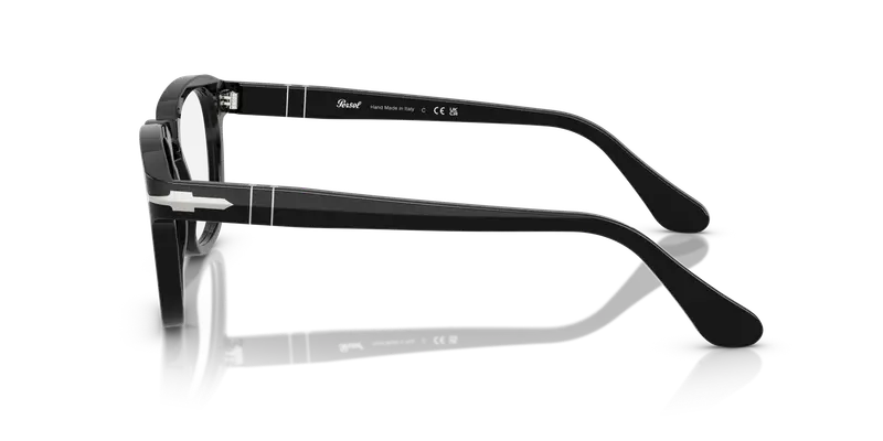 Persol Unisex PO3376V 95 Montature da vista Acetato Nero Trasparente Squadrata Normale miniatura 3