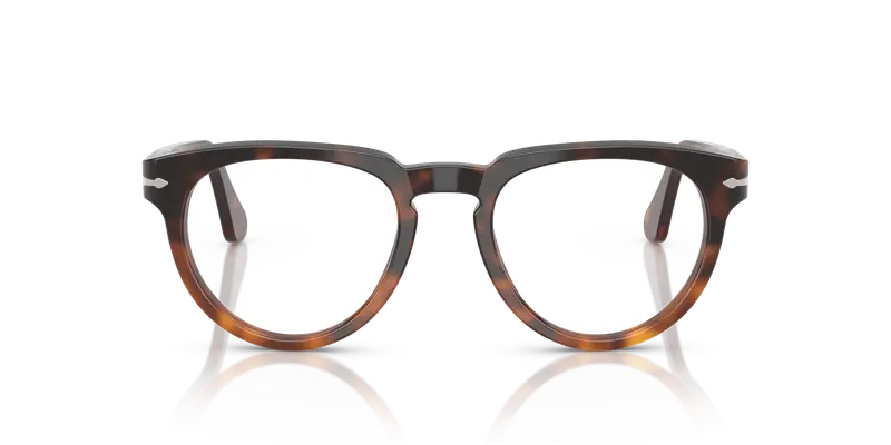 Persol Unisex PO3377V 1160 Montature da vista Acetato Marrone Trasparente Pantos Normale miniatura 2