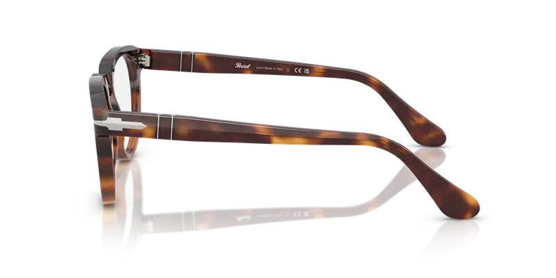 Persol Unisex PO3377V 1160 Montature da vista Acetato Marrone Trasparente Pantos Normale miniatura 3