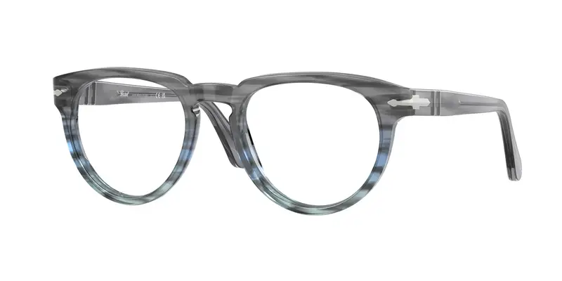 Persol Unisex PO3377V  1205 Montature da vista Acetato Grigio Trasparente Pantos Normale