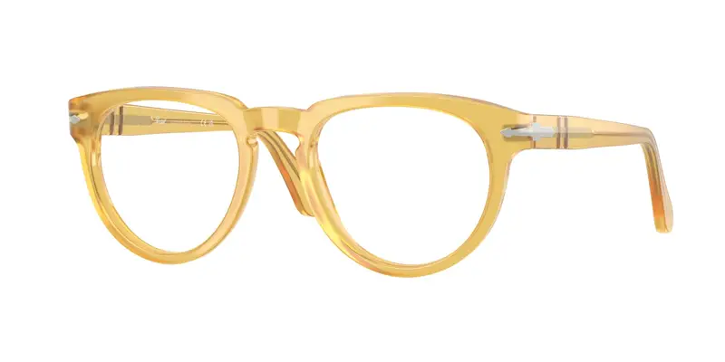 Persol Unisex PO3377V  204 Montature da vista Acetato Giallo Trasparente Pantos Normale