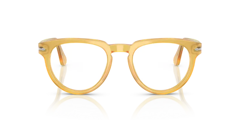Persol Unisex PO3377V 204 Montature da vista Acetato Giallo Trasparente Pantos Normale miniatura 2