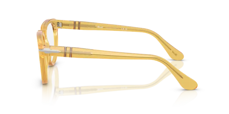 Persol Unisex PO3377V 204 Montature da vista Acetato Giallo Trasparente Pantos Normale miniatura 3