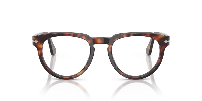 Persol Unisex PO3377V 24 Montature da vista Acetato Tartaruga Trasparente Pantos Normale miniatura 2