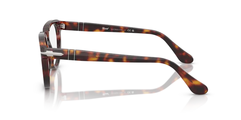 Persol Unisex PO3377V 24 Montature da vista Acetato Tartaruga Trasparente Pantos Normale miniatura 3