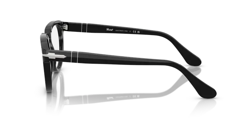 Persol Unisex PO3377V 95 Montature da vista Acetato Nero Trasparente Pantos Normale miniatura 3