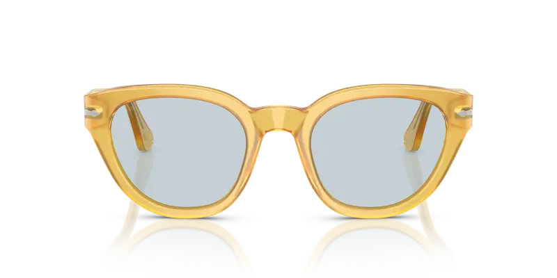 Persol Unisex PO3379S 204/56 Occhiali da sole Acetato Giallo Blu Farfalla Normale miniatura 2
