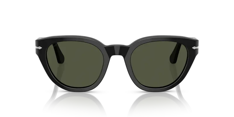 Persol Unisex PO3379S 95/31 Occhiali da sole Acetato Nero Verde Farfalla Normale miniatura 2