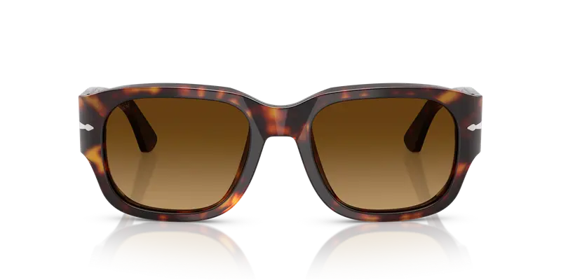 Persol Unisex PO3380S 24/85 Occhiali da sole Acetato Tartaruga Marrone Squadrata Normale Sfumato miniatura 2