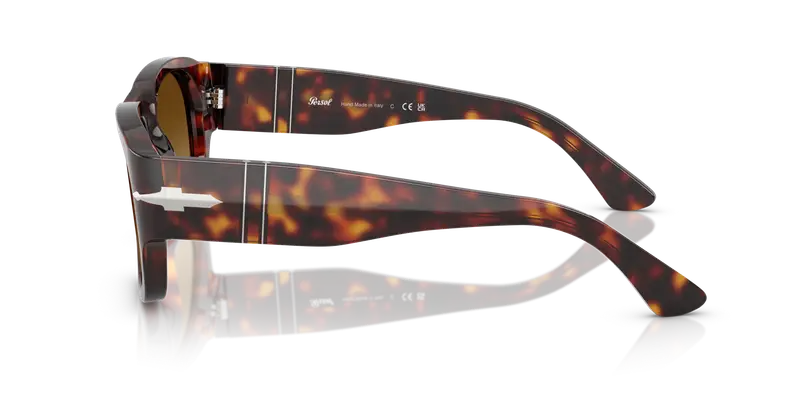 Persol Unisex PO3380S 24/85 Occhiali da sole Acetato Tartaruga Marrone Squadrata Normale Sfumato miniatura 3